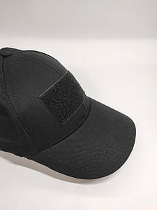 Молодежная бейсболка чорна ліпучка