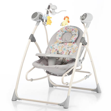 Колиска-гойдалка Carrello Nanny 3в1 CRL-0005 Grey Planet гойдалка для новонароджених, фото 1