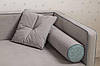 Диван-ліжко для дитини MeBelle DORRIE 90х190 з нішою для речей, світло-сірий, жовтий, бірюзовий велюр, фото 9