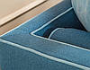 Дитячий диван для хлопчика MeBelle DORRIE 90х190 з висувними ящиками, синій, блакитний велюр, рогожка, фото 9