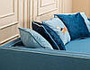Дитячий диван для хлопчика MeBelle DORRIE 90х190 з висувними ящиками, синій, блакитний велюр, рогожка, фото 8