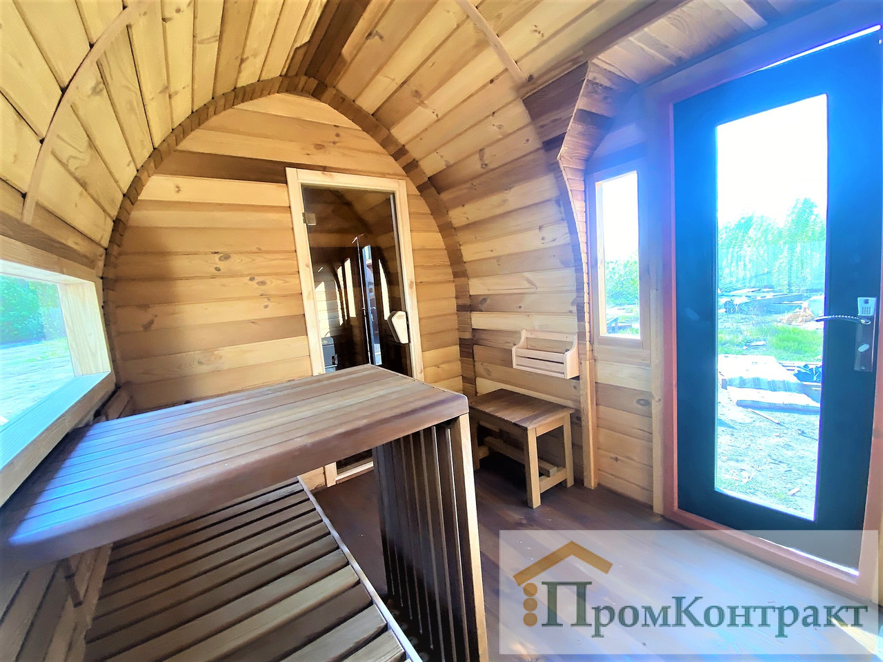 Баня-бочка в стиле Викинг, Иглу 6,0х2,4х2,7м. Outdoor POD Sauna Igloo.  Доставка бань бочек в стиле Иглу по Украине и Европе нашим транспортом. Отправка на экспорт бань бочек: услуги затаможки бань бочек, оформление всех сертификатов: сертификат Евро 1 для удешевления растаможки, фито сертификат, сертификат нашего производства.   Сауна в стиле Иглу имеет уникальный дизайн, которая украсит любой участок. Изготовлена вручную на нашем производстве из разных видов древесины. Купить готовую деревянную баню-бочку в стиле Иглу под ключ  у производителя: (+38) 067-410-49-33 Viber, Telegram, WhatsApp