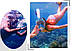 Маска для підводного плавання снорклінгу PIKOBELLO 5G на все обличчя, повна, панорамна, чорна, фото 2