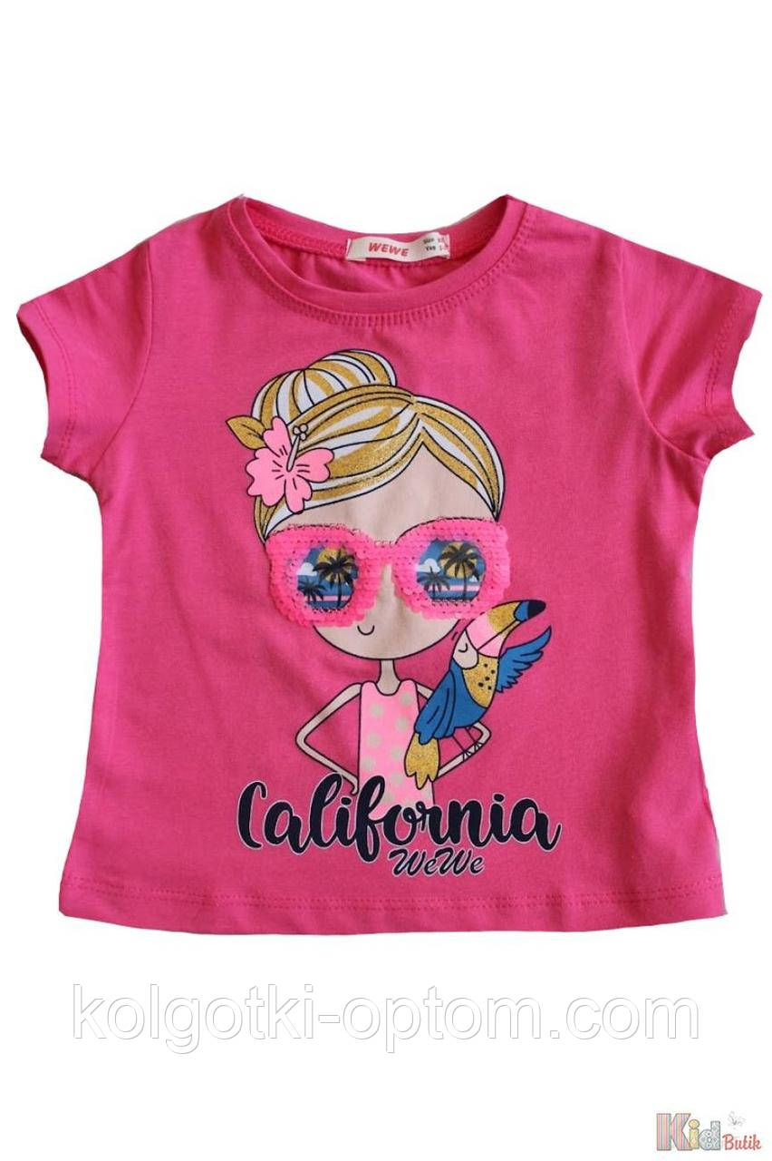 ОПТОМ Футболка рожева "California" для маленької дівчинки (92 см.)  WeWe 2125000780108