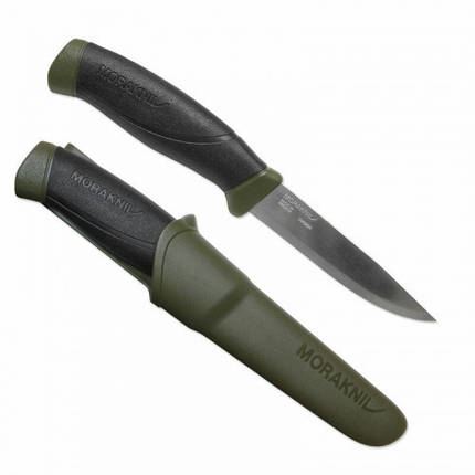 Нож MORA Morakniv Companion MG Stainless зеленый Military Sweden, фото 2