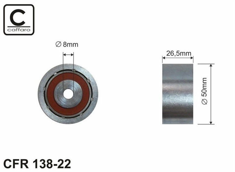 Ролик генератора без АС на Fiat Scudo 2.0HDi 99- Caffaro Польща 138-22 F