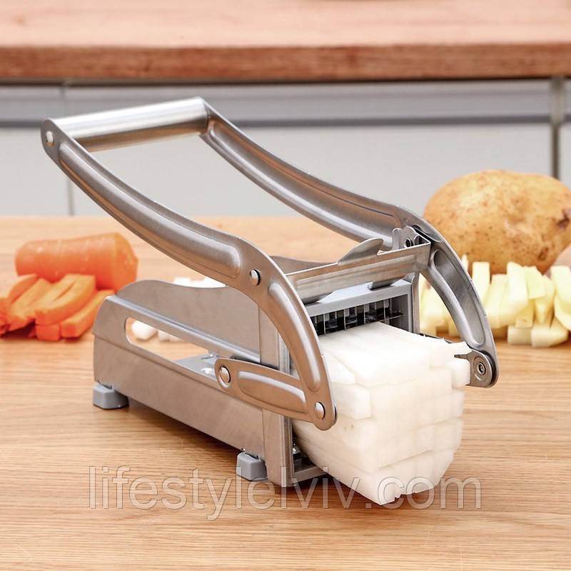 Сталева картоплерізка, овочерізка Potato Chipper / Машинка для нарізки картоплі соломкою, фото 1