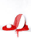 Яскравий ажурний шарф у сітку бахромою жіночий прозорий Червоний, фото 9