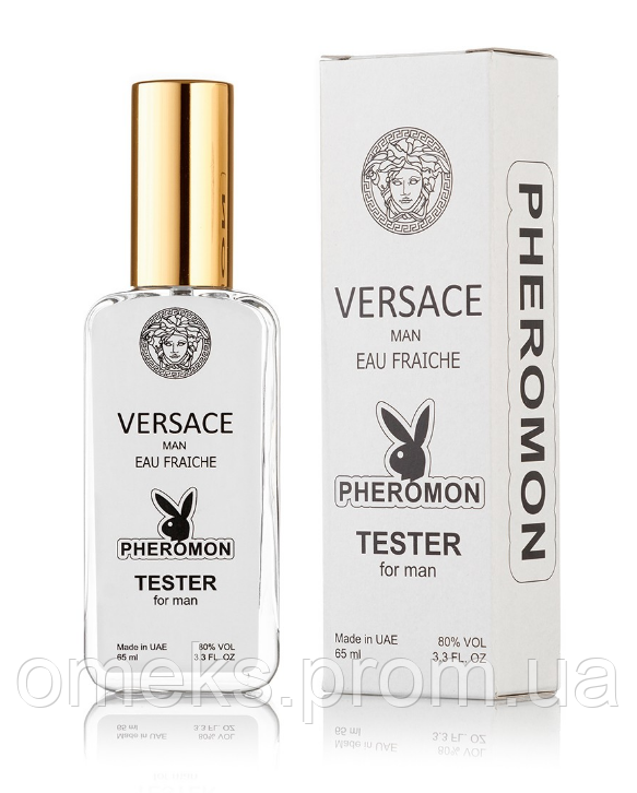 Чоловічий міні парфуми Versace Man Eau Fraiche (Версаче Мен Еу Фреш) з феромонами 65 мл