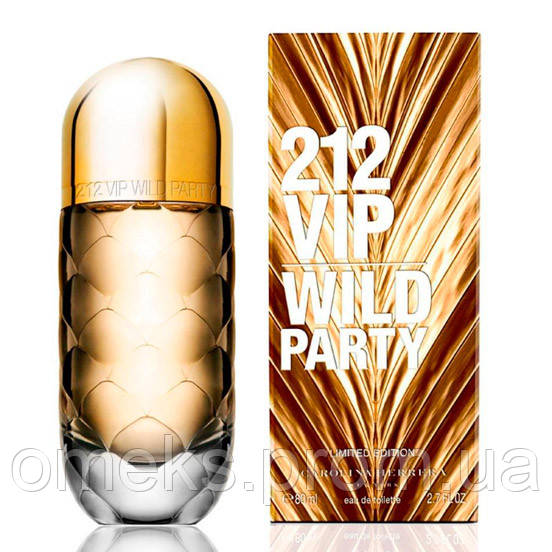 Жіноча парфумована вода Carolina Herrera 212 VIP Wild Party (Кароліна Еррера 212 Віп Вилд Паті) 80 мл