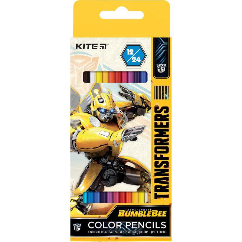 Олівці кольорові двосторонні Kite Transformers 12 шт TF20-054,