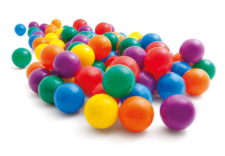 Intex Набір м'ячів 49600 (6) 100 шт. в пакованні, d = 8 см