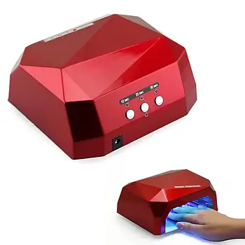 Гібридна CCFL+LED лампа 36W Quick CCFL LED Nail Lamp Червоний