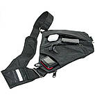 Тактичний набір 2в1: Тактична сумка Cros Body, через плече, слінг кобру, чорний + Ніж тактичний, фото 5