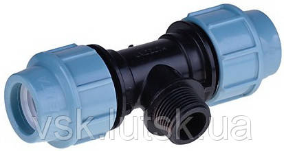 341010 (110х4"х110) Трійник зовнішня різьба (Unidelta.1010), фото 1