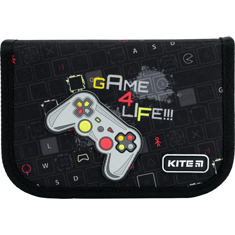 Пенал без наповнення Kite Game 4 Life 1 відділення 2 відвороти K22-622-4
