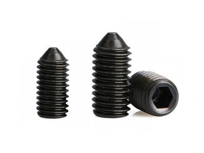 ГВИНТ УСТАНОВЧИЙ З ГОСТРИМ КІНЦЕМ І ВНУТР. ШІСТИГРАН. DIN 914 ФОСФАТ