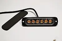 Фара ГАБАРИТ LED (NTK) 12V-24V 6-ТИ ДИОДНЫЙ ЖЕЛТЫЙ СТРОБОСКОП