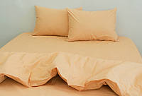 Красивый и качественный двуспальный однотонный комплект постельного белья ткань ранфорс