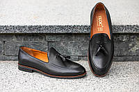 Туфли мужские классические весна осень кожаные Икос ІКОС в черном. Мужские туфли лоферы кожаные черные IKOC 41