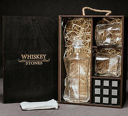 Набір для віскі Whiskey stones склянки, графин і каміння 141031