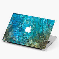 Чехол пластиковый для Apple MacBook Pro / Air Голубой мрамор (Blue marble) макбук про case hard cover Поликарбоната, Pro 14.2 A2442, Blue marble, Чехол, Защелки