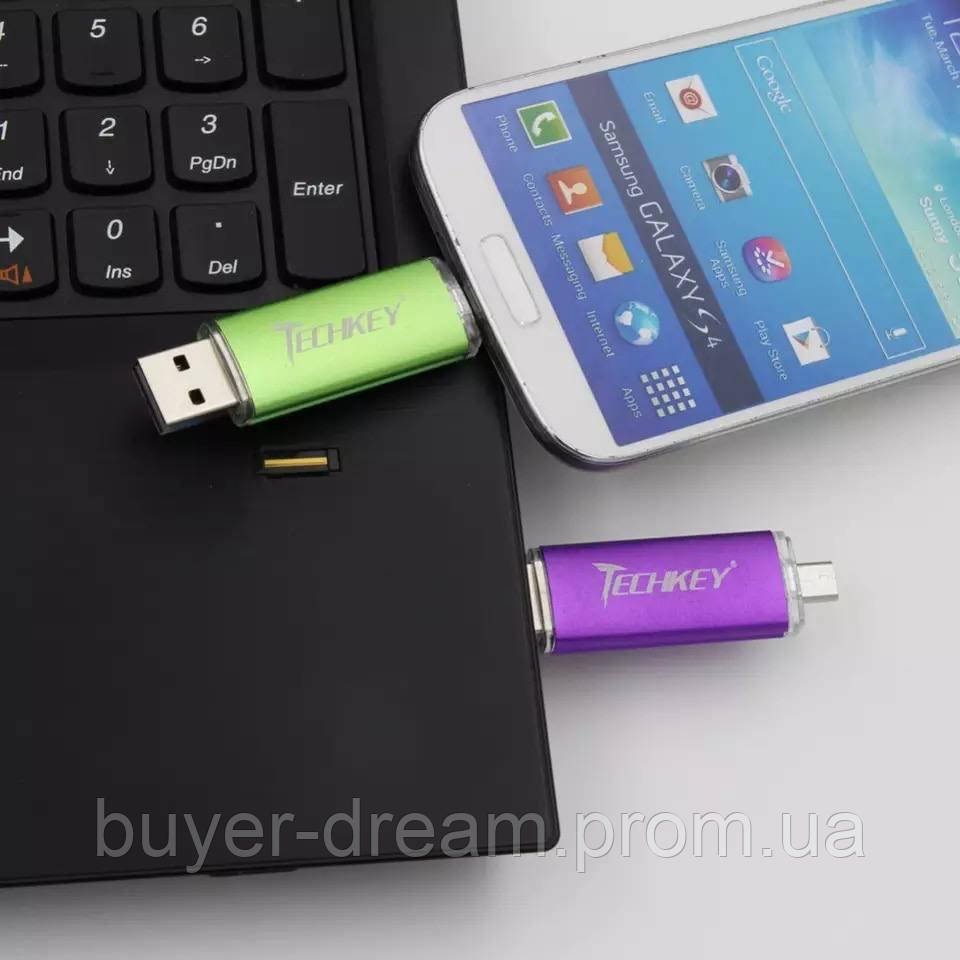Флешка на 32 ГБ + micro usb, USB флешка для ПК и телефона 32 GB (в подарок  переходник с TYPE-C) (ID#1619432401), цена: 175 ?, купить на Prom.ua