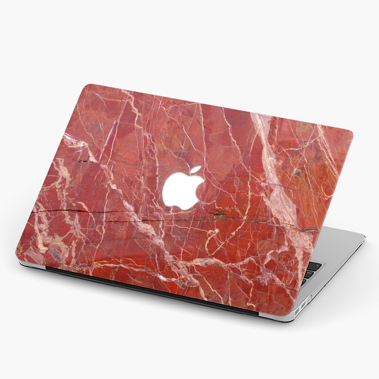 Чехол пластиковый для Apple MacBook Pro / Air Красный Мрамор (Red ...