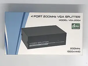 Комутатор VGA Splitter 1*4 200MHz, фото 2