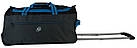Дорожня сумка на коліщатках 42L TB275-22 чорна із синім, фото 4