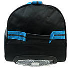 Дорожня сумка на коліщатках 42L TB275-22 чорна із синім, фото 9