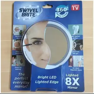 Збільшувальне дзеркало з підсвічуванням Swivel Brite, фото 1