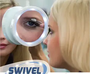 Збільшувальне дзеркало з підсвічуванням Swivel Brite, фото 3