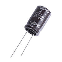 2200uF 10V WB 12x20mm 105°C (WB1A228M12020PL259-Samwha) (электролитический конденсатор) Samwha