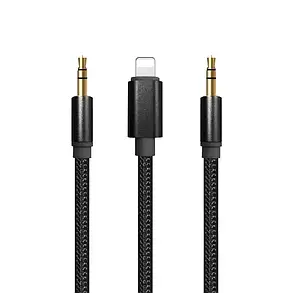 Кабель AUX 2в1 Jack+Lightning JH-039, фото 3
