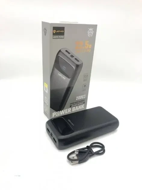Power bank LENYES PX298D 20000mAh (реальна ємність)