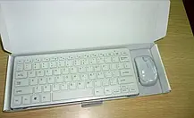 Клавиатура беспроводная мышь беспроводная комплект K03 белая, фото 3