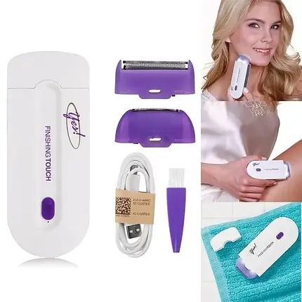Finishing Touch бритва епілятор тример жіночий з датчиком дотику + зарядний USB - micro USB кабель, фото 2