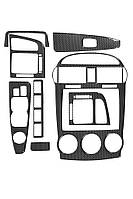 Накладки на панель 2004-2006 (Sedan) Карбон для Kia Cerato 1 рр