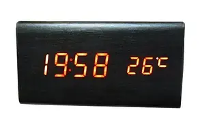 Електронні годинники настільні 1301 ( червона підсвітка), фото 2