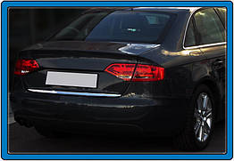 Кромка багажника OmsaLine для Audi A4 B8 2007-2015 рр. Нержавіюча сталь