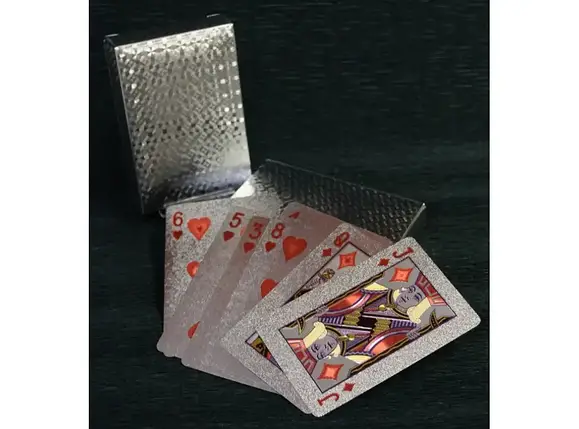 Пластикові гральні карти "срібло" i5-72, фото 2