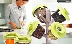 Органайзер (підставка) для спецій з силіконовими кришечками на кухню Spice Rack, фото 2