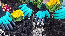 Садові рукавички Garden genie gloves з 4 наконечниками для риття землі, фото 3