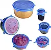 Силіконові універсальні кришки 6 шт SILICON CAP 6PCS SET, фото 9