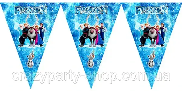 Святкова гірлянда трикутники Холодне серце Frozen