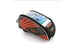 Сумка на раму B-Soul для смартфонів Чорно-червоний