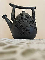Чайник глиняний калина Барвінок авторський для травяних чаїв