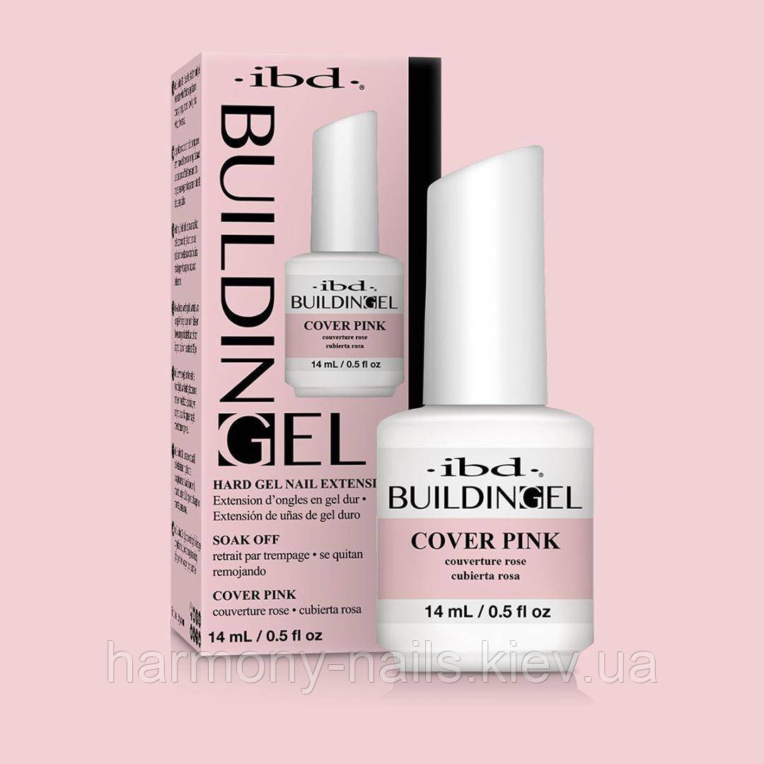 IBD Building Gel Cover Pink - структурний гель, у флаконі з пензликом, рожевий камуфлюючий, 15 мл