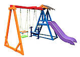 "Хвиля" ігровий комплекс для вулиці, гойдалки та гірки в заміський будинок, фото 2